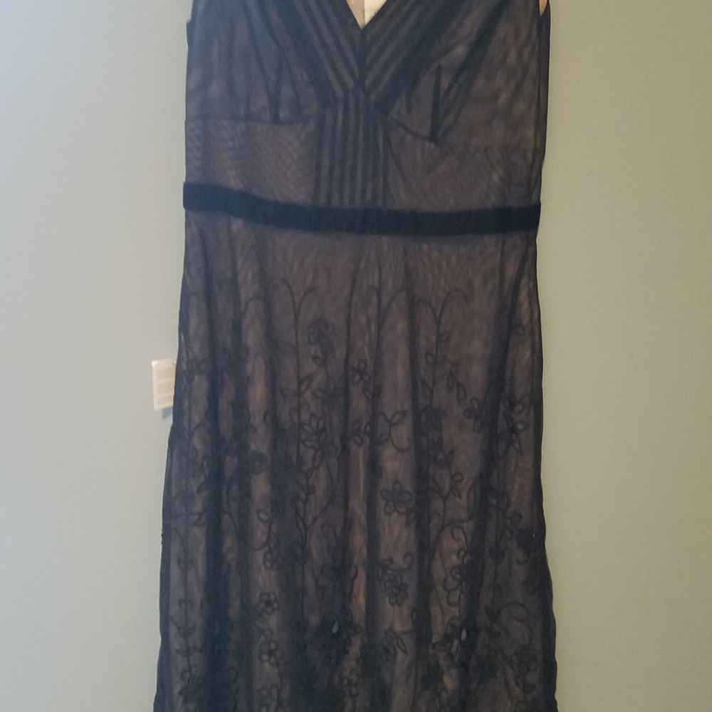 black vintage lace dress